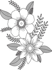 Flowers Coloring Pages For Adultes
