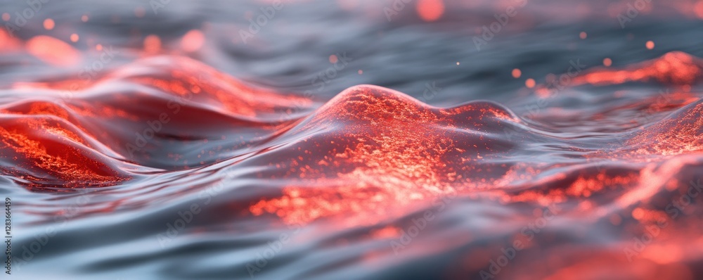 Poster this textured background features bubbling red lava with dynamic movement. perfect for design projec