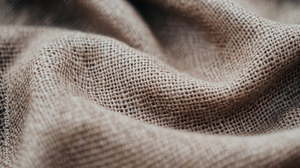 Poster this burlap texture features a natural woven appearance with soft intertwined fibers. the warm neutr