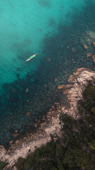 Drone Aerial photography in Koh Tao Thailand of the beach