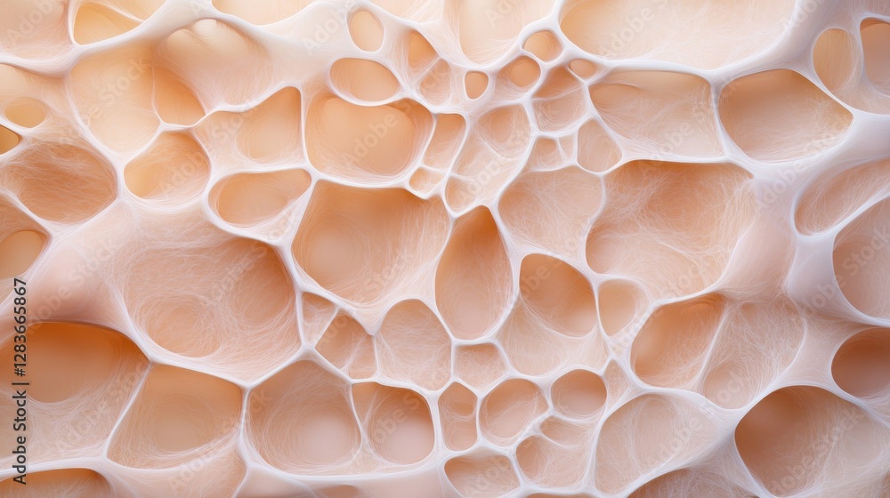 Poster unique cells texture with soft organic shapes and gentle colors creates a versatile background. this