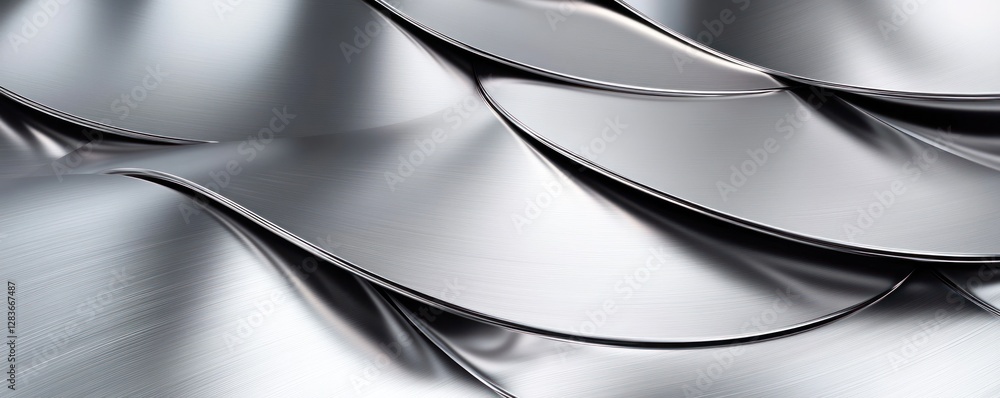 Poster this clean smooth metallic background features elegant subtle waves that create a modern and sleek a