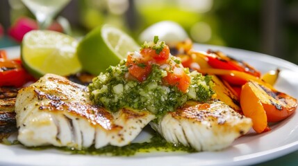 Grilled Fish with Salsa and Vegetables: A Summertime Feast