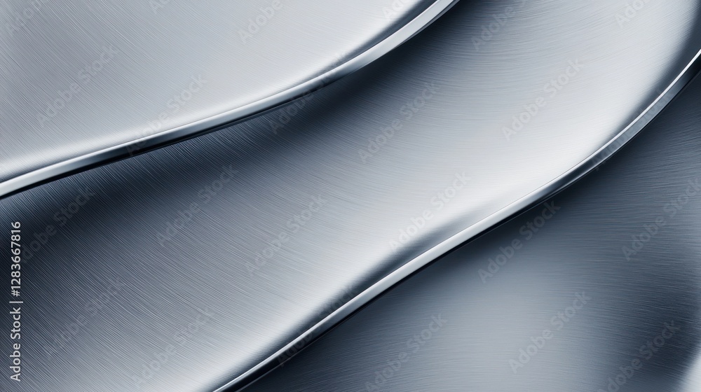 Poster this smooth metallic texture features gentle curves and reflective surfaces making it ideal for back