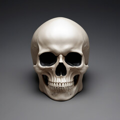 Fototapeta premium human skull on black