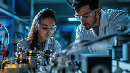 Scientists Working Together in a Laboratory Setting on Experiments