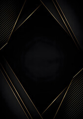 Elegant black and gold geometric background design for presentation or graphic use