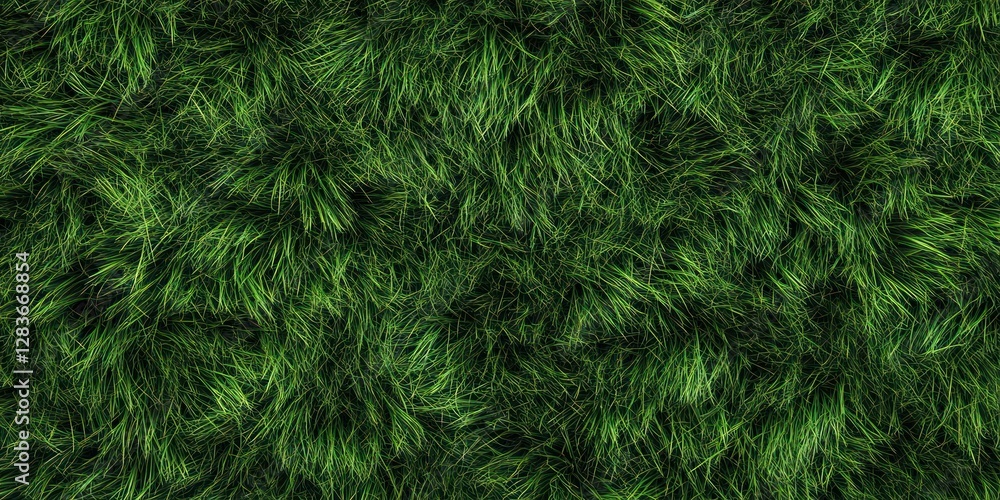 Poster lush green grass fills the entire surface showcasing a rich texture that can enhance various design 