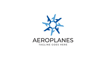 Airplane logo design. Simple travel logo. Flying plane logo template. Travel plane airline vector