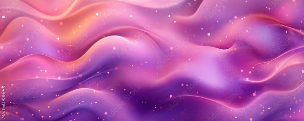 Poster swirling patterns in shades of purple and pink blend seamlessly creating a cosmic dreamy texture per