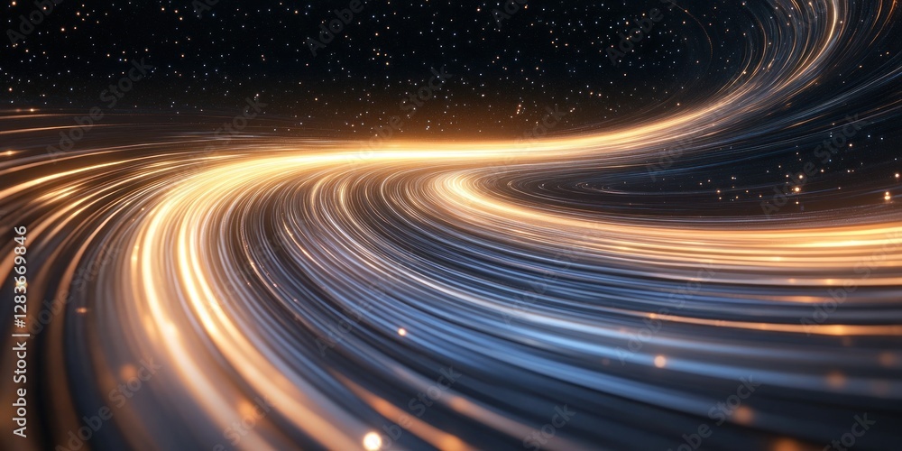 Poster vibrant cosmic swirls flow seamlessly featuring rich colors and luminous accents that evoke a sense 