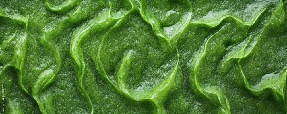 Poster the background features a detailed algae texture with flowing green shapes that create a dynamic vis