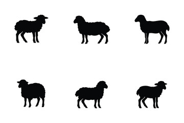 Sheep Silhouette Collection – Farm Animal Vector Set