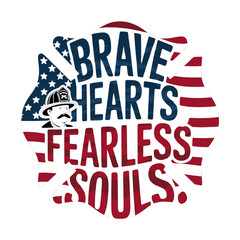 Brave hearts fearless souls. It's important not just write what is on image, but also write concept, mood of image or its idea.