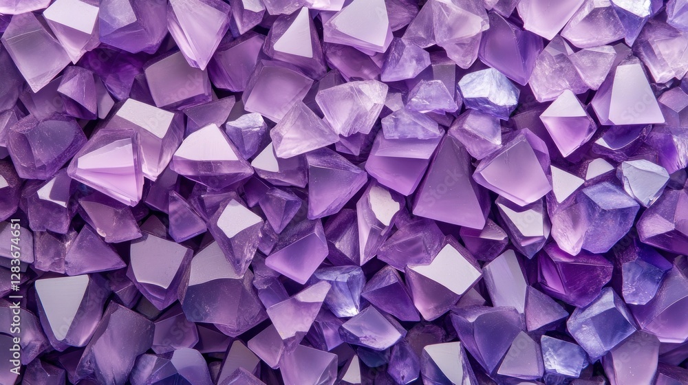 Poster rich purple hues of amethyst crystals form a captivating texture background perfect for design proje