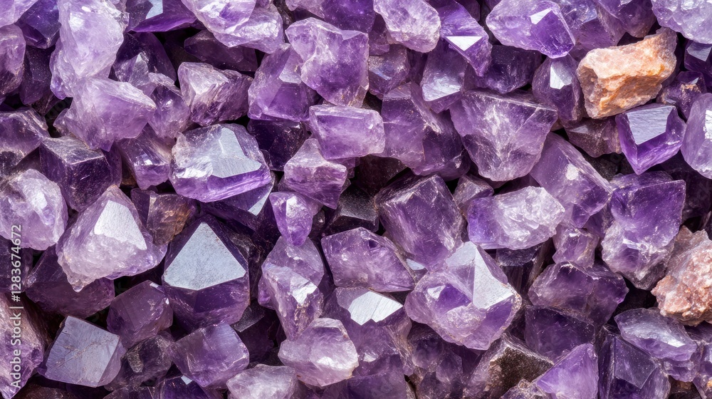 Poster this vibrant amethyst crystal texture features a rich array of purple hues and intricate patterns