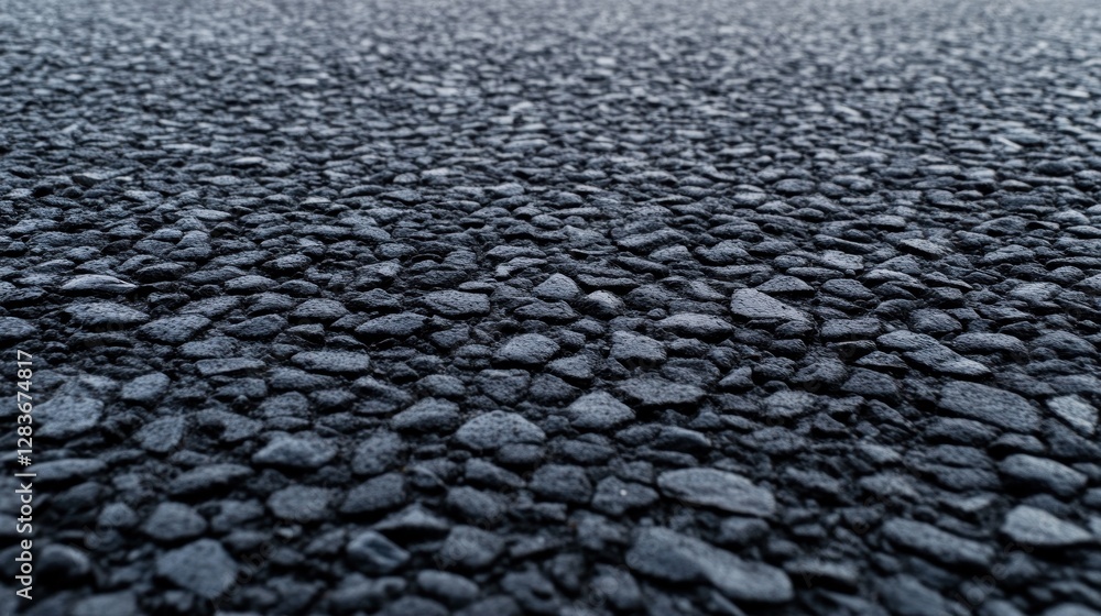 Poster a textured asphalt surface with dark gravel and aggregate under natural light offers a solid backdro