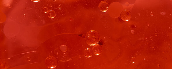 Abstract red water bubbles background