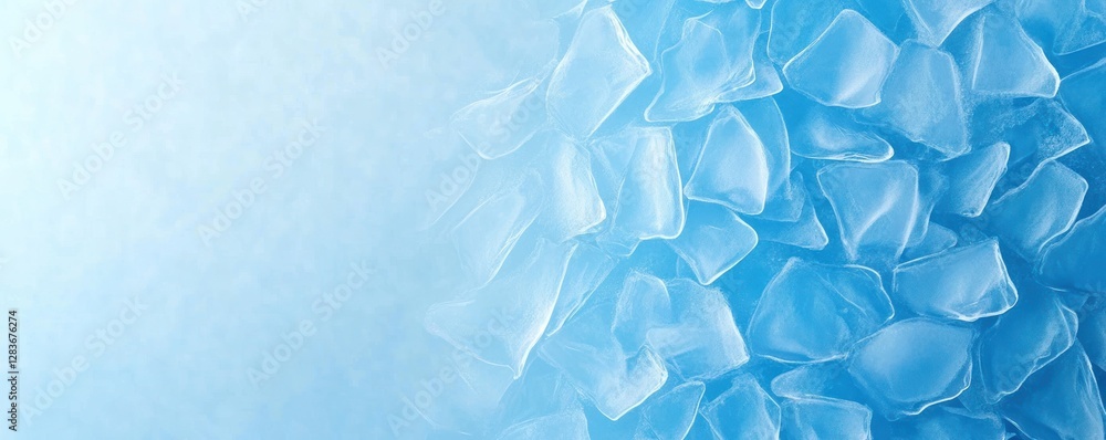 Poster this background features a detailed blue ice texture with clear and translucent ice pieces. it provi
