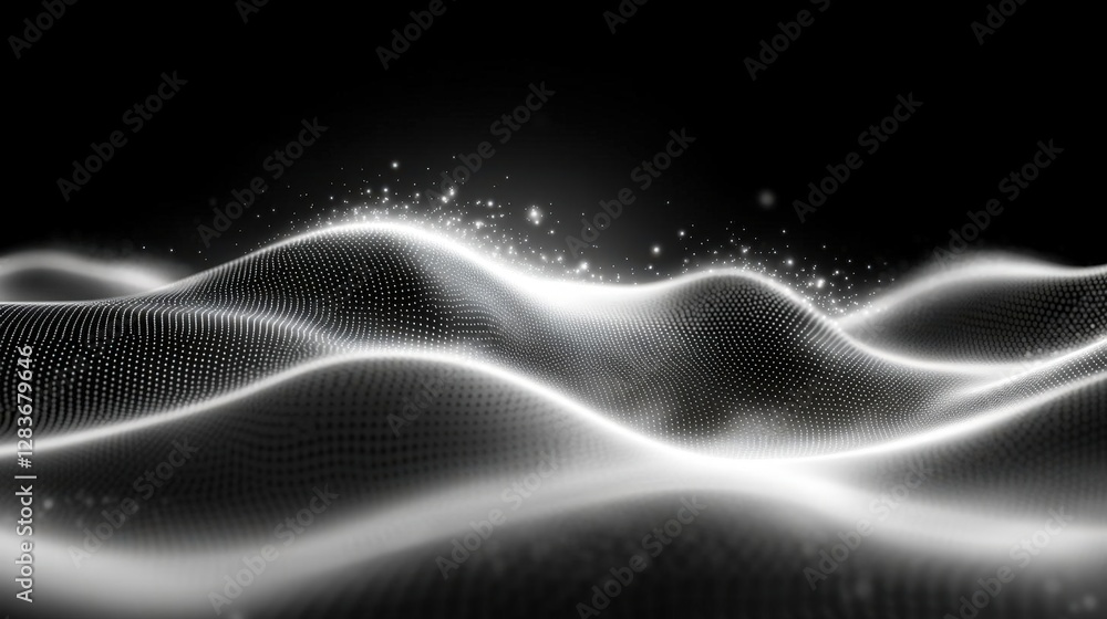 Poster abstract glowing wave pattern design