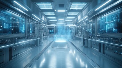 Fototapeta premium Futuristic Research Laboratory with Advanced Technology Equipment