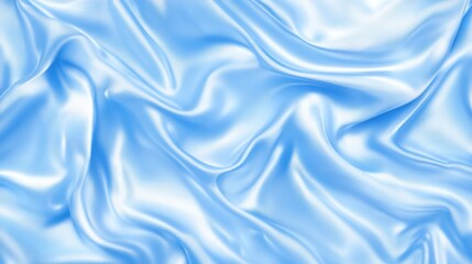 Naklejka premium Elegant light blue silk fabric with soft drapery and smooth texture background