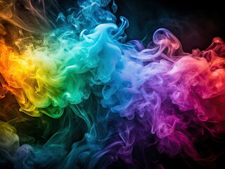 Fototapeta premium Artistic smoke images create colorful, minimalist, abstract backgrounds, perfect for design.