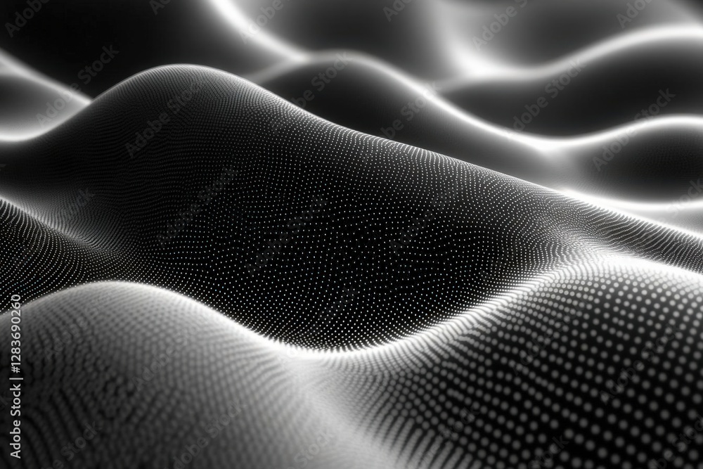 Poster abstract wave pattern design with dots