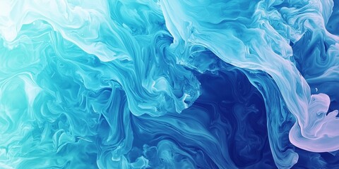 Obraz premium Abstract blue liquid background with swirling shapes and fluid textures
