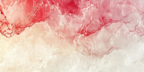 Abstract marble texture background with red and pink colors, light beige and white colors