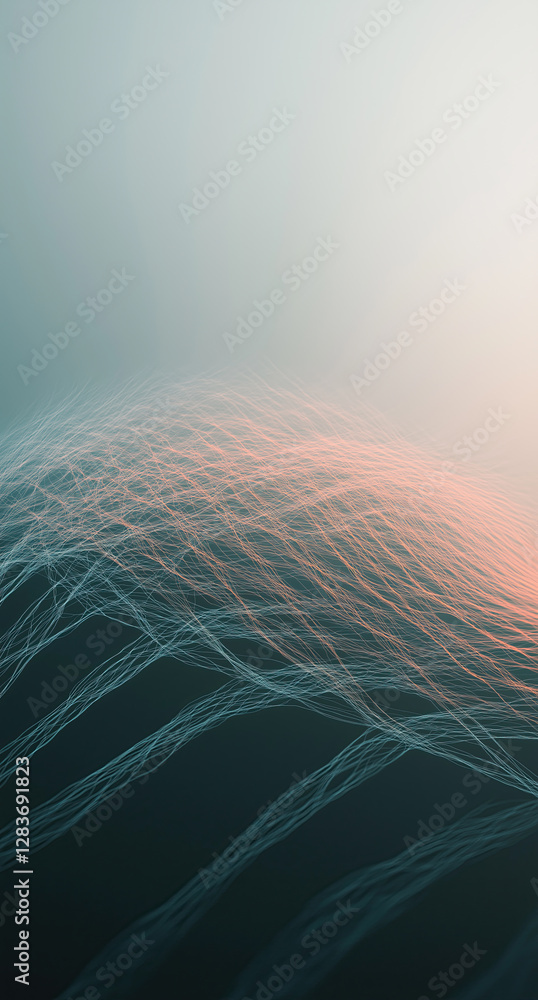 Poster abstract background with digital network waves