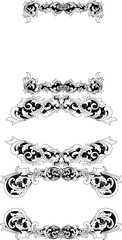 set of decorative elements