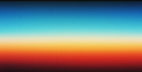 Vibrant rainbow, orange blue teal white psychedelic grainy gradient color flow wave on black...