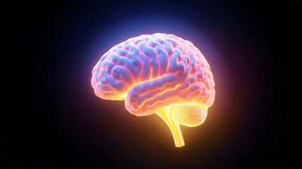 Glowing Brain Illustration