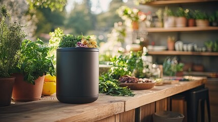 Home composting bin organic food scraps sustainable waste management eco-friendly solutions waste recycling