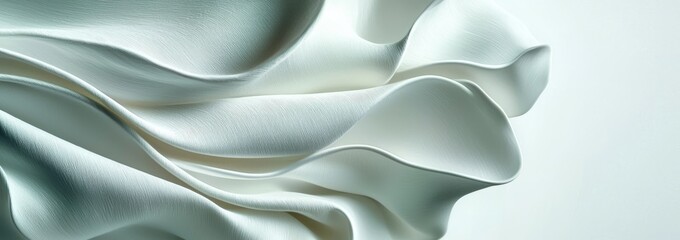 Obraz premium A beautiful natural white gray satin texture is presented with a soft blur pattern on a white silver fabric silk panorama background