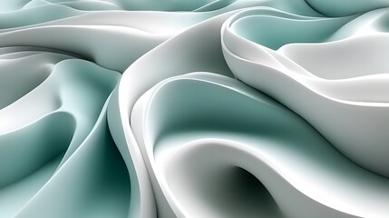 Abstract Geometric Teal and Green Triangle Pattern with Textured Surfaces