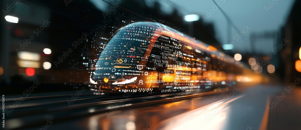 Poster abstract high speed technology image with a cyber security point of view that is motion blurred