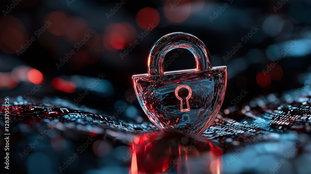Poster protecting business and financial transaction data from cyber attacks involves cyber security, data 