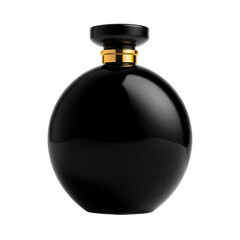 Obraz premium High-End Fragrance Bottle, Black and Gold, Timeless Elegance