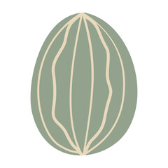 Easter Egg. Cute illustration, vector, color, simple.