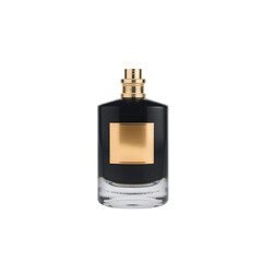 Fototapeta premium Elegant Black Perfume Bottle, Sophisticated Design