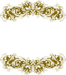 golden frame with floral ornament