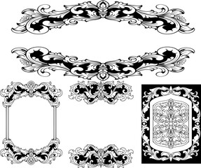 set of decorative elements