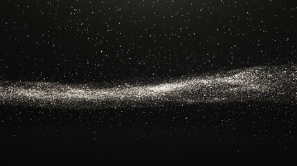 Ethereal Starry Sky with Shimmering Particles and Cosmic Dust