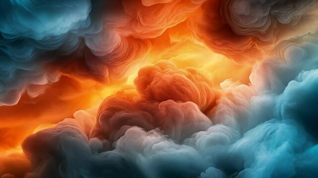 Stunning colorful clouds illuminate the sky during sunset over vibrant scenery