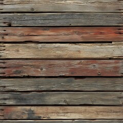 Fototapeta premium Weathered Wooden Plank Texture Ai Generative Top View
