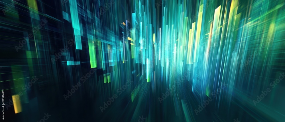 Aufkleber abstract digital lines representing data flow and energy