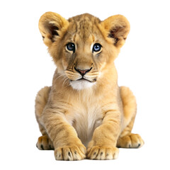 Obraz premium Lion cub isolated on transparent background