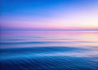 Obraz premium Serene ocean gradient: minimalist seascape, peaceful purple blue.